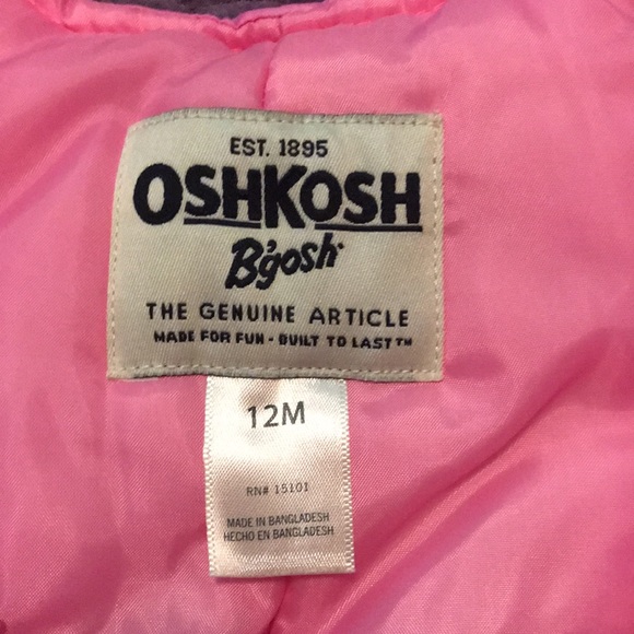 Pink 2 piece Oshkosh girls snowsuit Only worn once - Picture 3 of 5